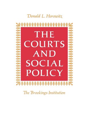 cover image of The Courts and Social Policy
